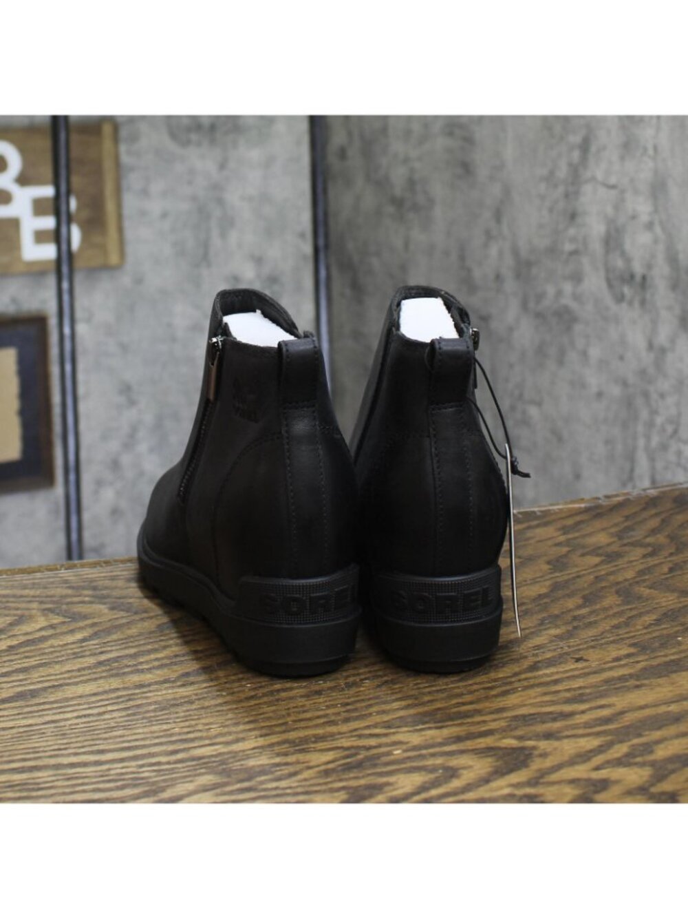 NWT Sorel Womens Evie II Zip Wedge Ankle Boot 2056371 Black / Black 8.5M - Picture 11 of 16